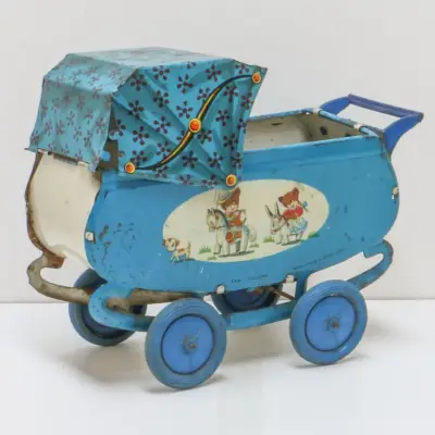 Cochecito de Juguete Vintage Azul - miniatura 2