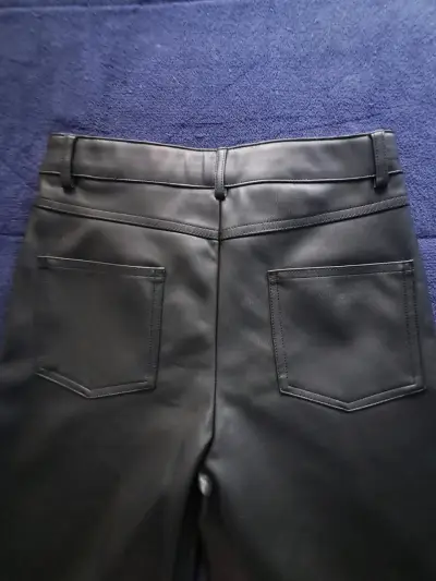Pantalones de cuero sintético negro niña Zara - miniatura 3