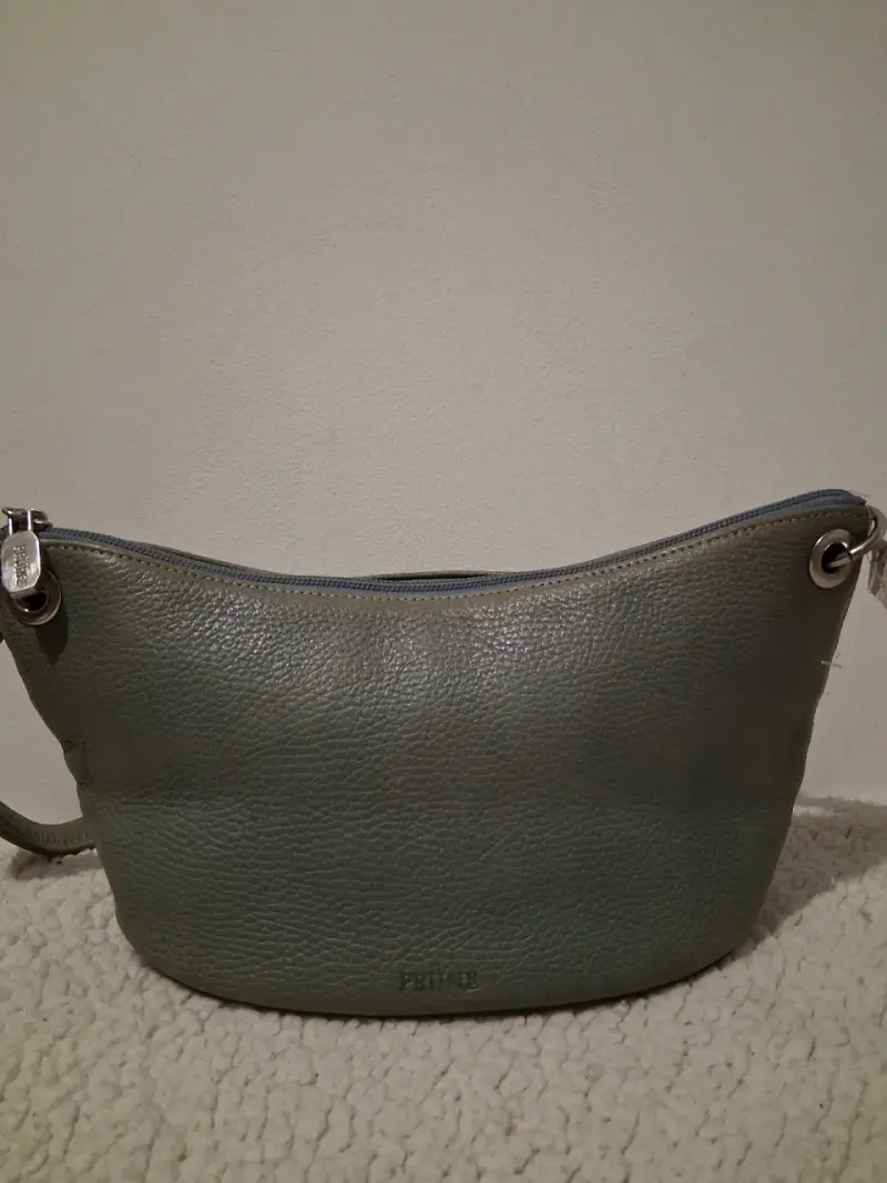 Cartera de cuero Prüne verde salvia - 1
