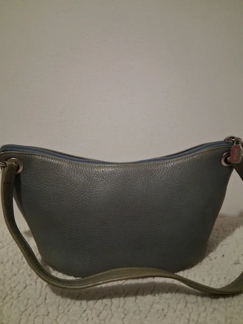 Cartera de cuero Prüne verde salvia - 4
