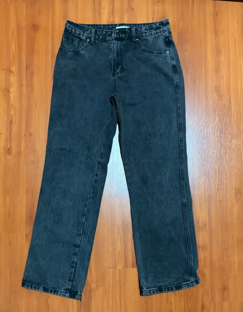 Jeans negros de mezclilla Opposite talla 40 - 3