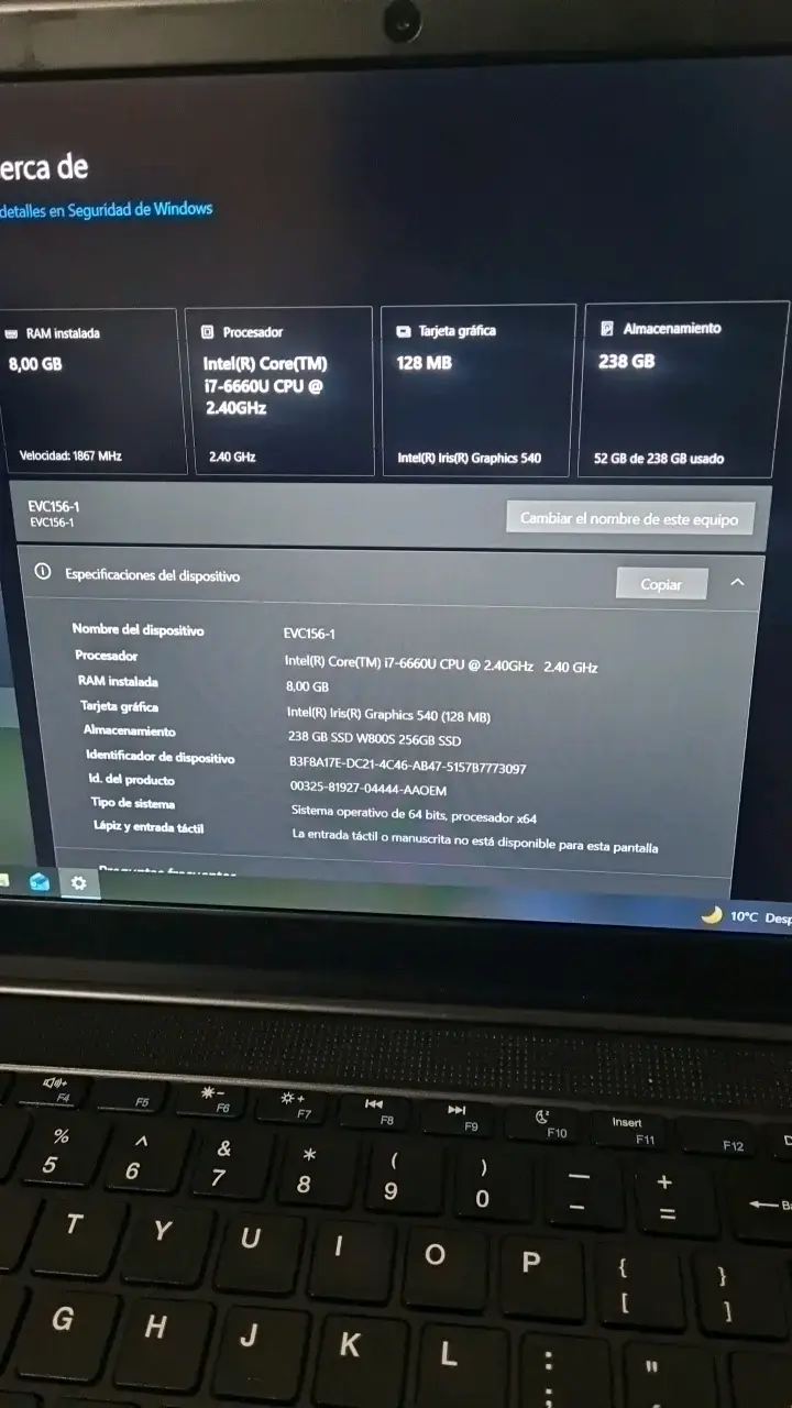 Notebook Evo con pantalla de 15 pulgadas - 5
