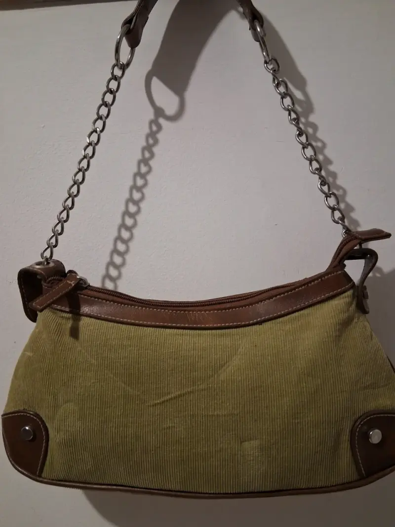 Cartera Alaniz verde con detalles en cuero - 5