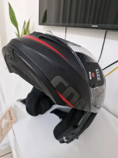 Casco modular Voss Conquest negro con visor - miniatura 4