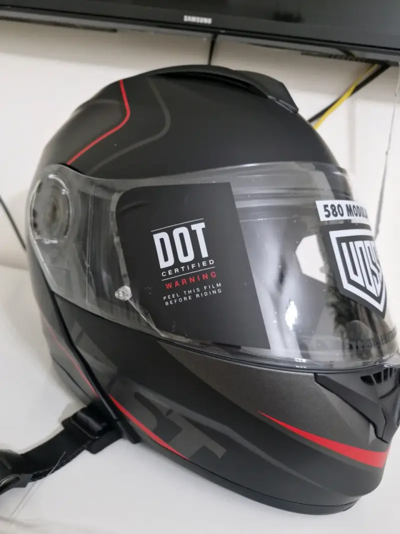 Casco modular Voss Conquest negro con visor - 5