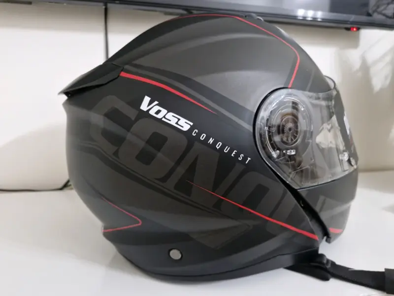 Casco modular Voss Conquest negro con visor - 6