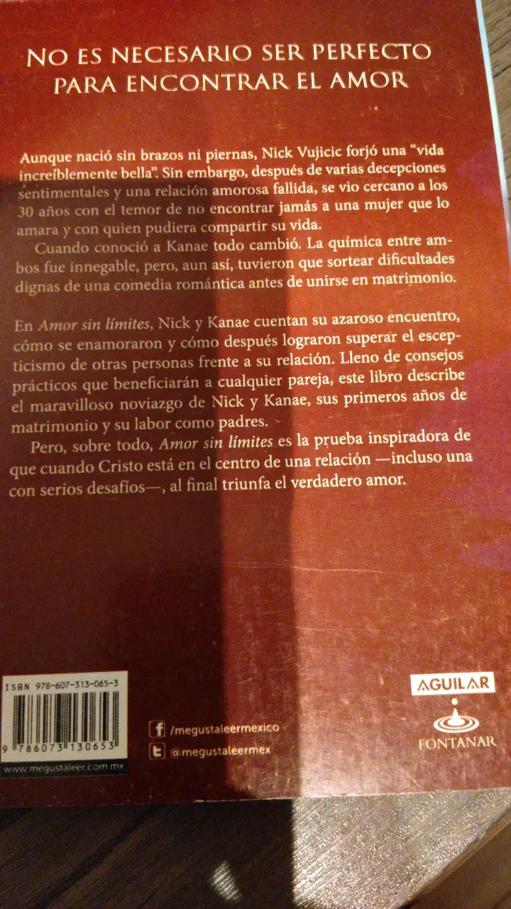Libro 'Amor Sin Límites' de Nick Vujicic - 2
