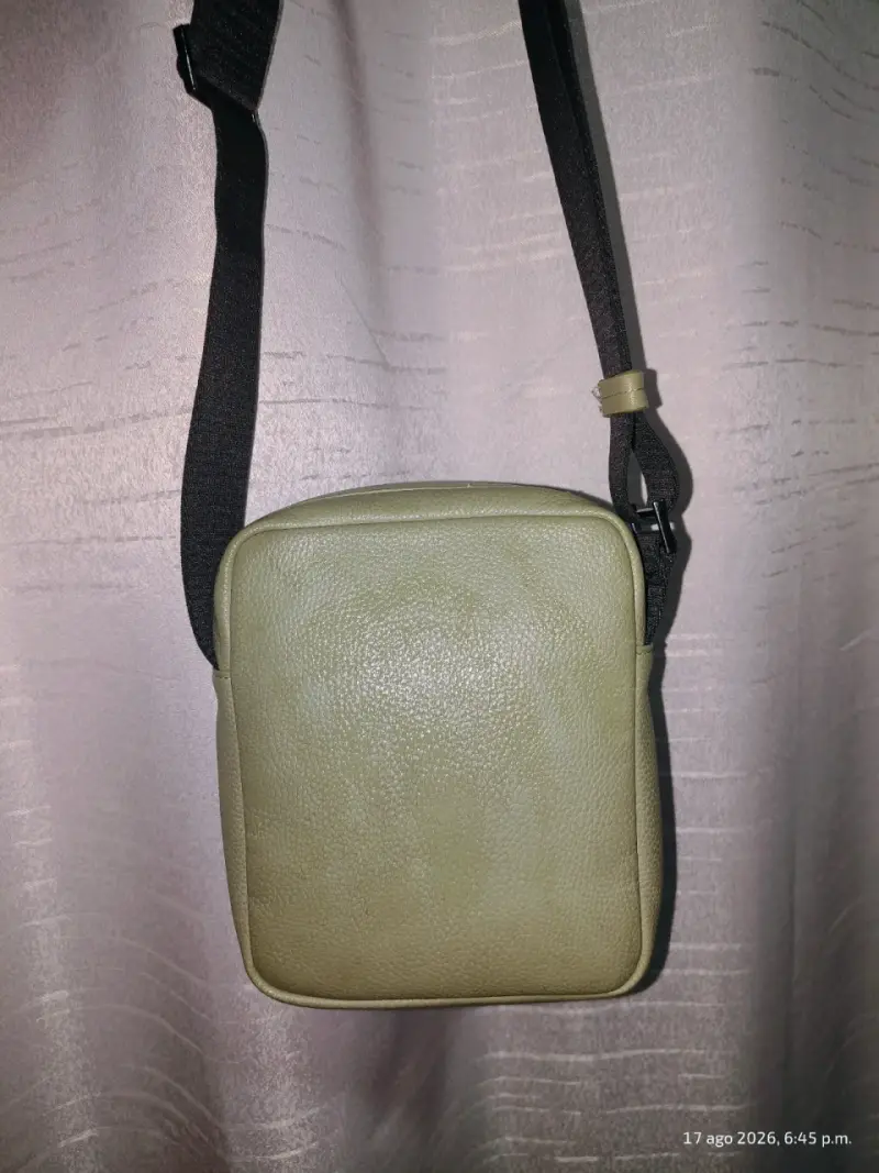 Bandolera de cuero Calvin Klein verde oliva - 4