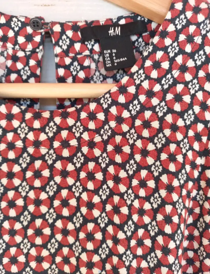 Vestido estampado floral H&M talla 36 - 2