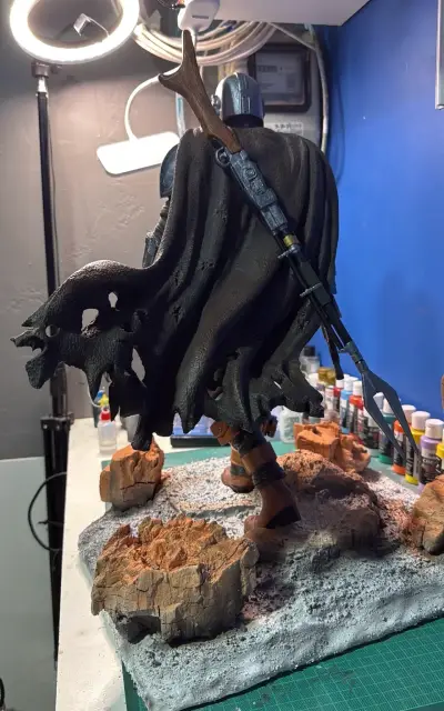 Figura de resina del Mandalorian y Grogu - miniatura 4