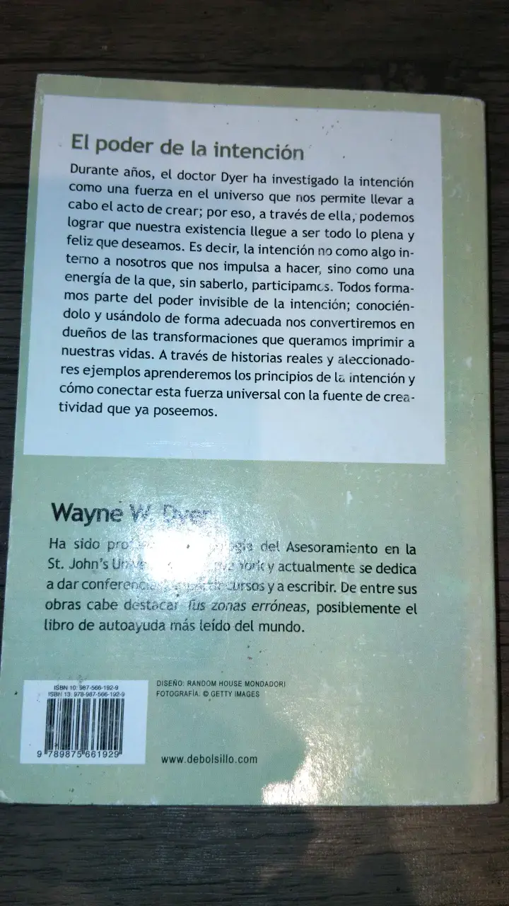 Libro 'El poder de la intención' de Wayne W. Dyer - 2