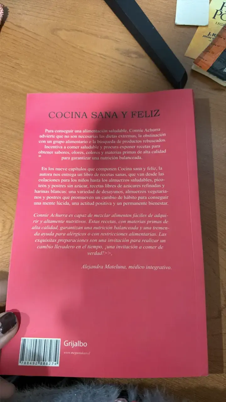 Libro Cocina Sana y Feliz de Connie Achurra - 2