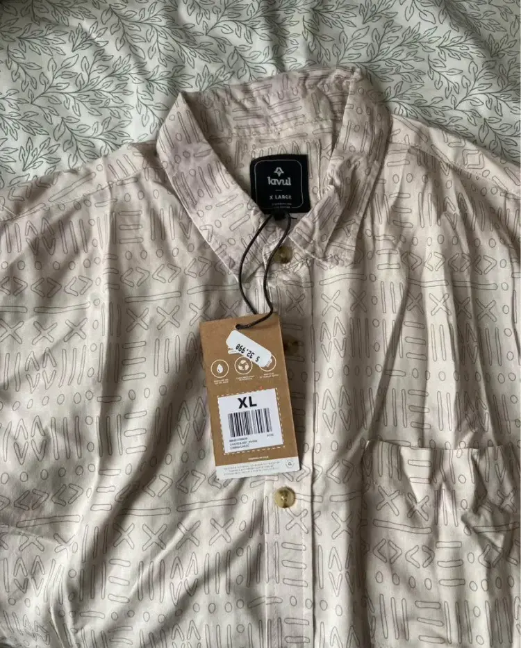 Camisa estampada beige talla XL Kavu - 1