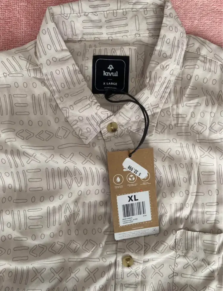 Camisa estampada beige talla XL Kavu - 4