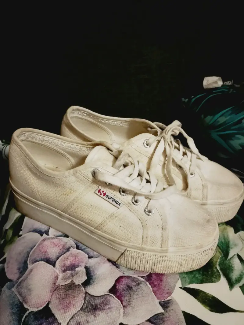 Zapatillas blancas de lona Superga