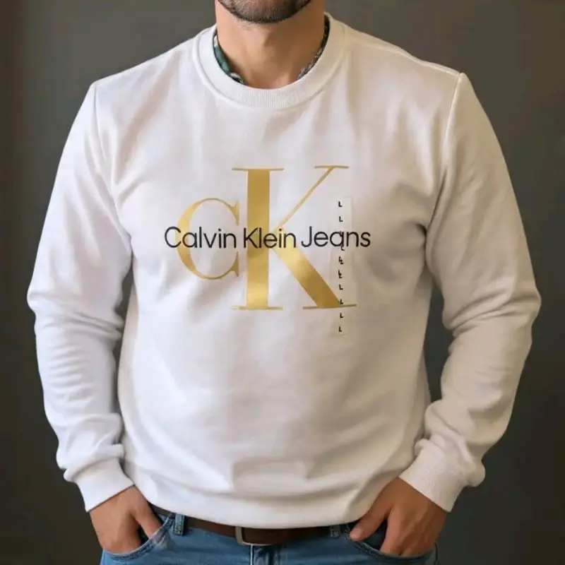 Polerón blanco Calvin Klein para hombre TALLA XL