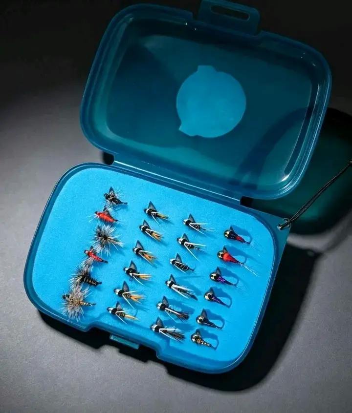Caja de moscas para pesca Testeando azul - 2