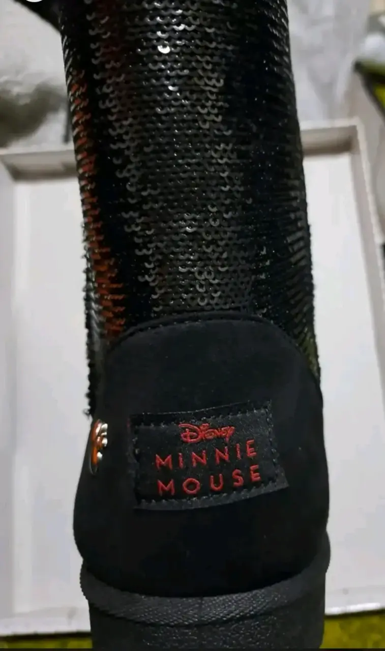 Botas negras con lentejuelas Minnie Mouse N ° 38 - 4