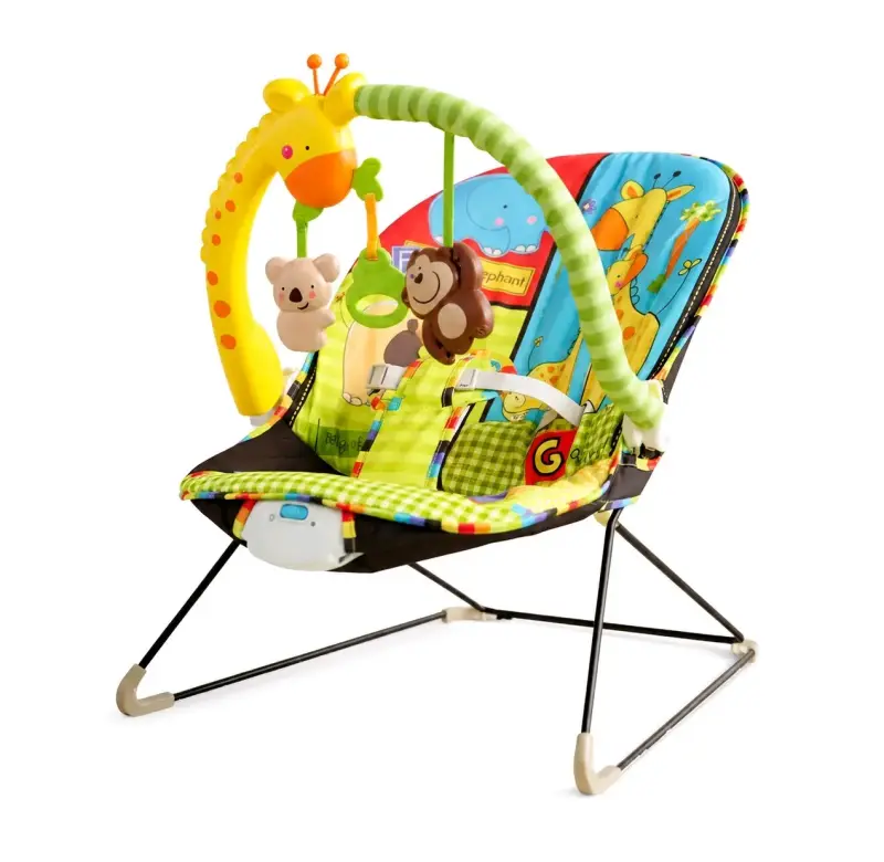 Silla mecedora para bebé con juguetes colgantes - 1
