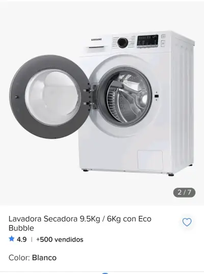 Lavadora Secadora Samsung 9.5Kg Eco Bubble - miniatura 5