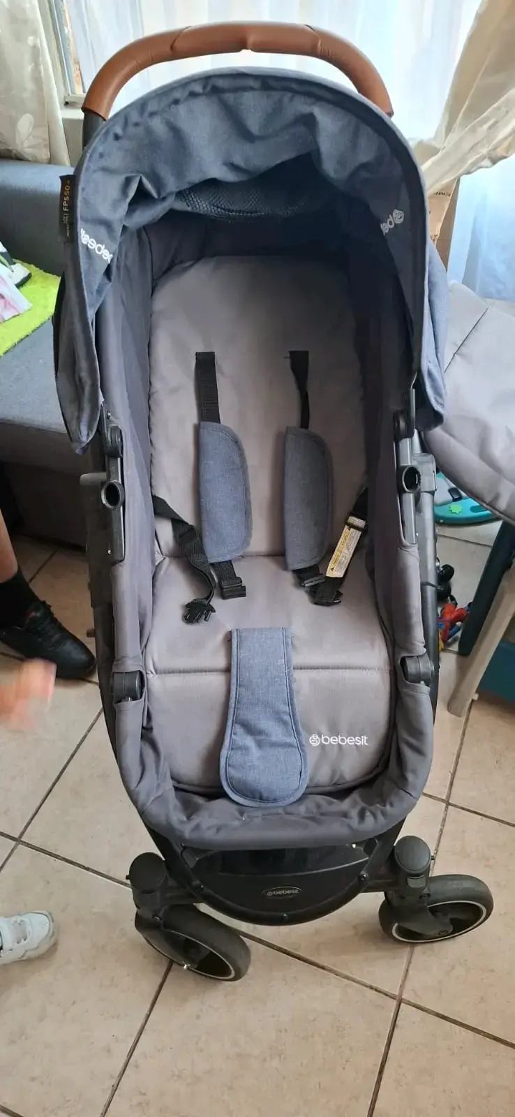 Coche de Bebé Bebesit Gris con Manillar Ajustable - 2