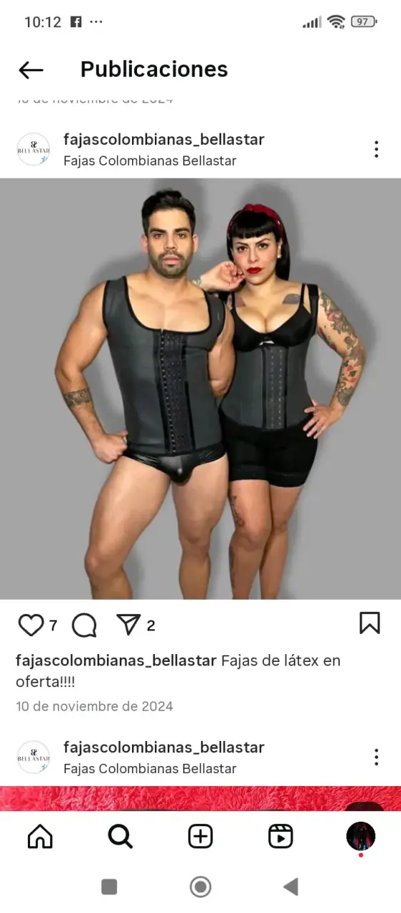 Faja de látex negra Bellastar para cintura - 6