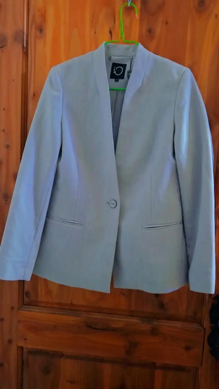 Blazer gris claro para mujer IO Talla S - 1