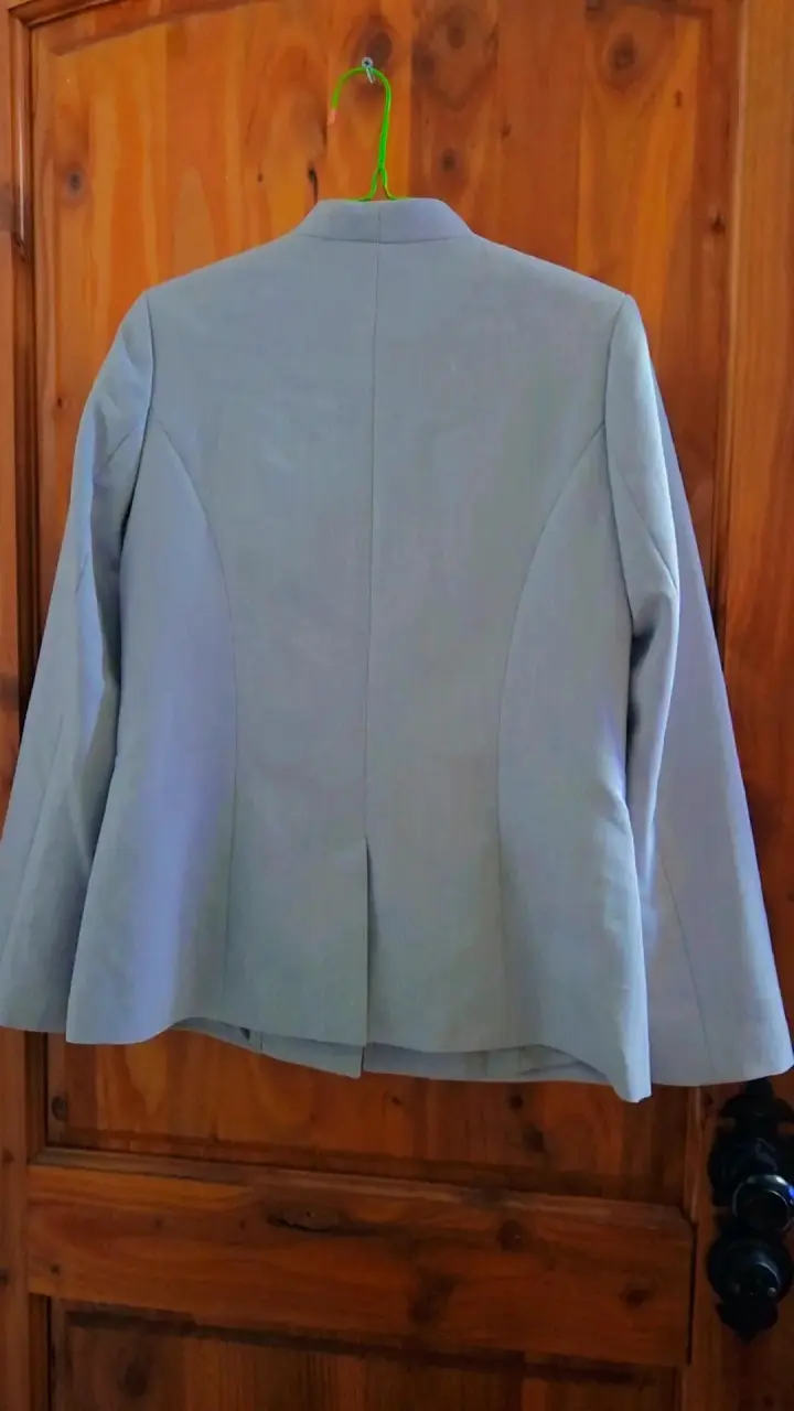 Blazer gris claro para mujer IO Talla S - 3