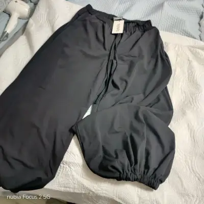 Pantalones negros con cintura elástica Sybilla - miniatura 1