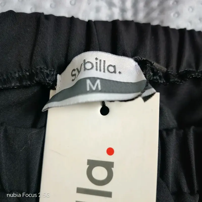 Pantalones negros con cintura elástica Sybilla - 4