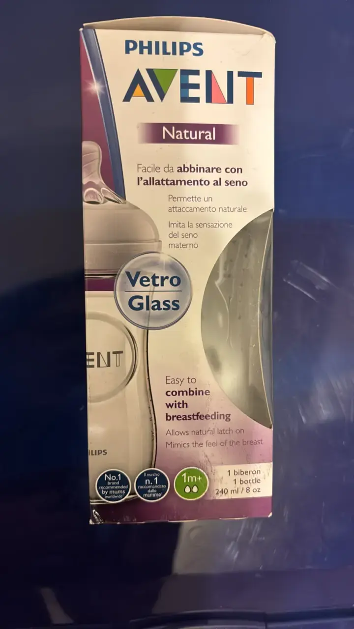Biberón de vidrio Philips Avent Natural 240 ml - 1