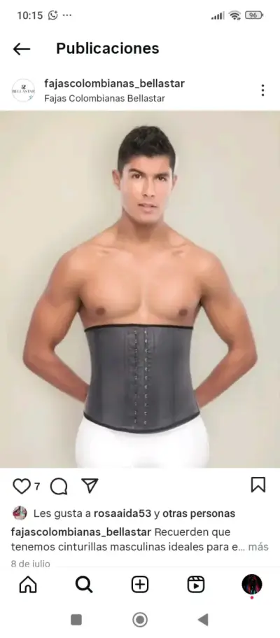 Faja reductora masculina Bellastar negra - miniatura 1