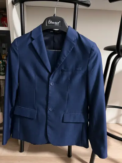 Blazer y pantalón azul  niño Zara talla 13-14 años - miniatura 1