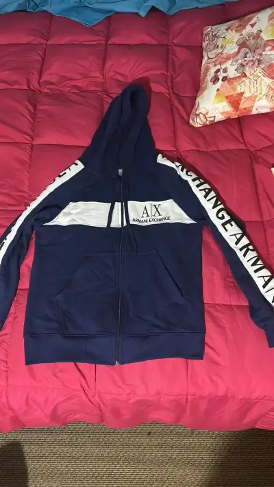 Conjunto deportivo azul Armani Exchange con capucha - miniatura 1