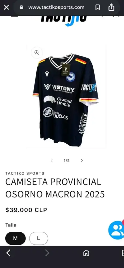 Camiseta Provincial Osorno Macron 2025 - miniatura 2