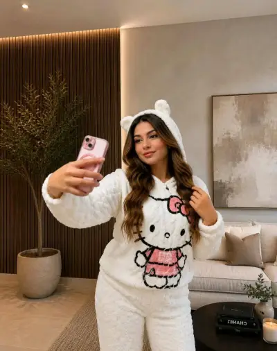 Pijama polar Hello Kitty para mujer - miniatura 1