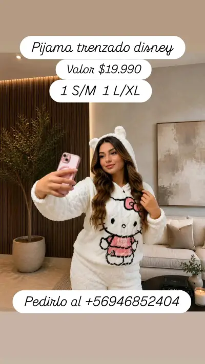 Pijama polar Hello Kitty para mujer - miniatura 2