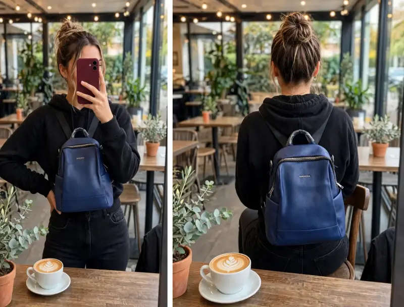 Mochila convertible azul Amphora moderna - 1