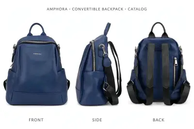 Mochila convertible azul Amphora moderna - miniatura 2