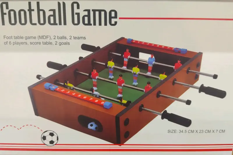 Mini futbolito de mesa MDF con accesorios