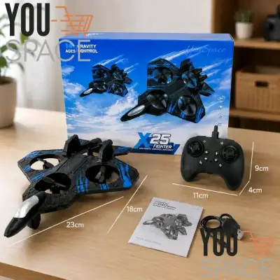 Dron X25 Fighter con Control Remoto y Luces LED - miniatura 1