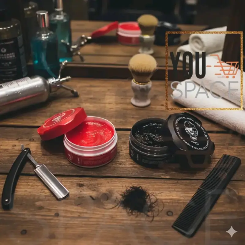 Cera para cabello profesional roja y negra - 1