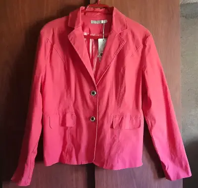 Blazer rosa para mujer - miniatura 1