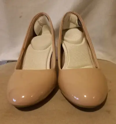 Zapatos de tacón palo rosa con glitter fucsia - miniatura 1