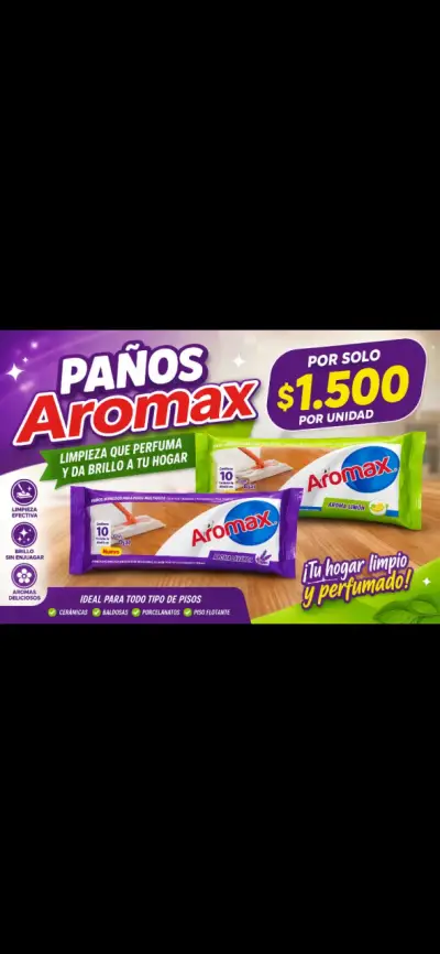 Paños Húmedos Aromax Multiusos - miniatura 1