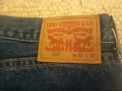 Jeans Levi's 505 Regular Fit Azul Talla W32 L32 - miniatura 1