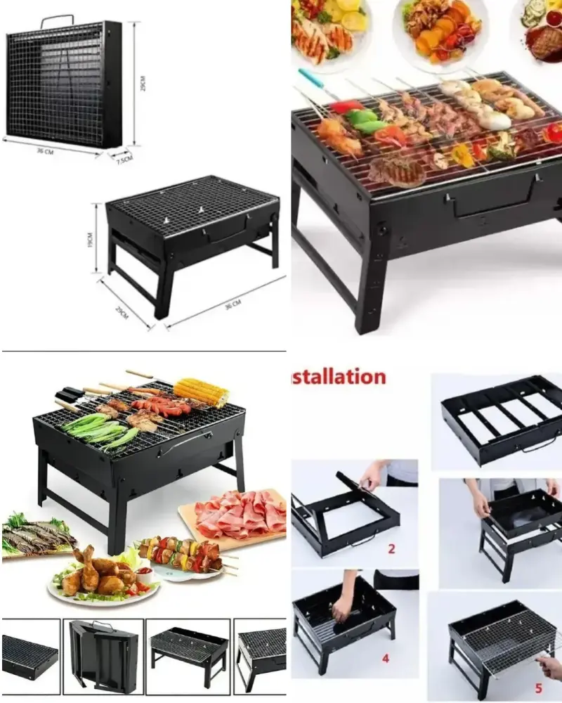 Parrilla portátil plegable de acero