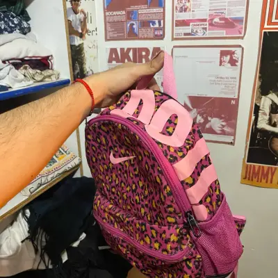 Mochila Nike estampado leopardo rosa - miniatura 2