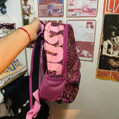 Mochila Nike estampado leopardo rosa - miniatura 3