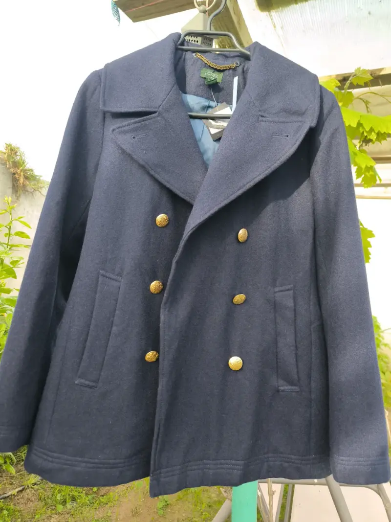 Abrigo azul marino con botones dorados J.Crew - 1